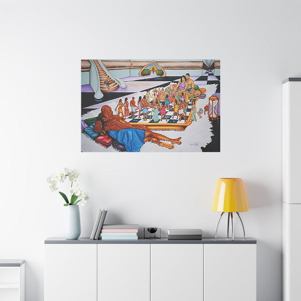 The Hue Man Chess Game: - Written and Audio Explanations Of This Amazing Painting Are Available - A Conversation Starter