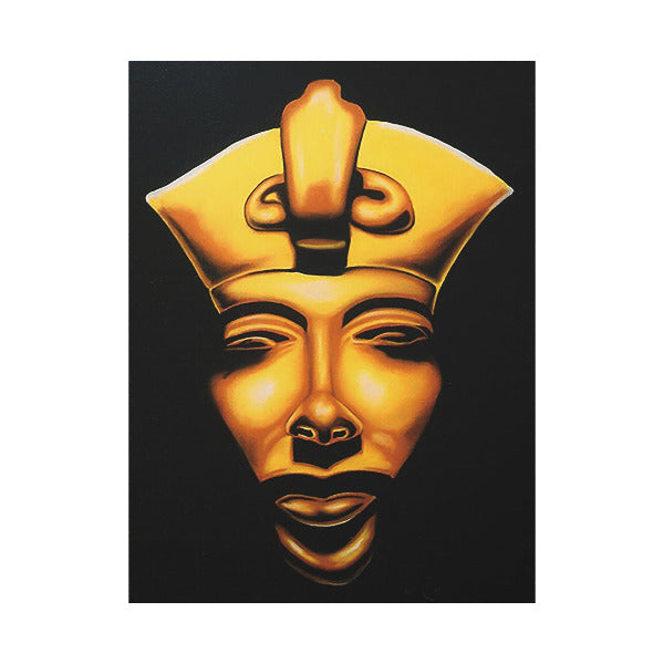 Framed Canvas Wall Art, Egyptian Pharaoh Artwork, Home Decor, Black Gold Aesthetic, Unique Gift for Art Lovers, Gallery Wall Art