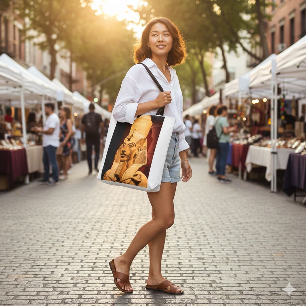 Pharaoh Akhenaten Tote Bag