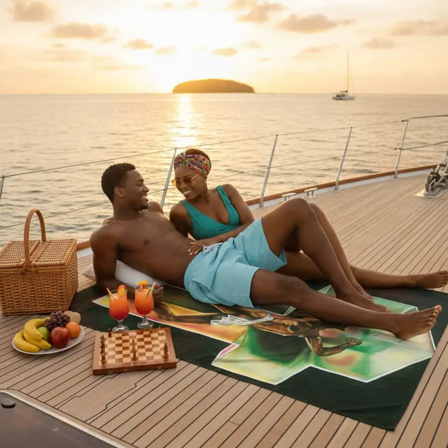 Breaking Through – Symbolic Beach Towel | Original Contemporary Art by Conrad J.