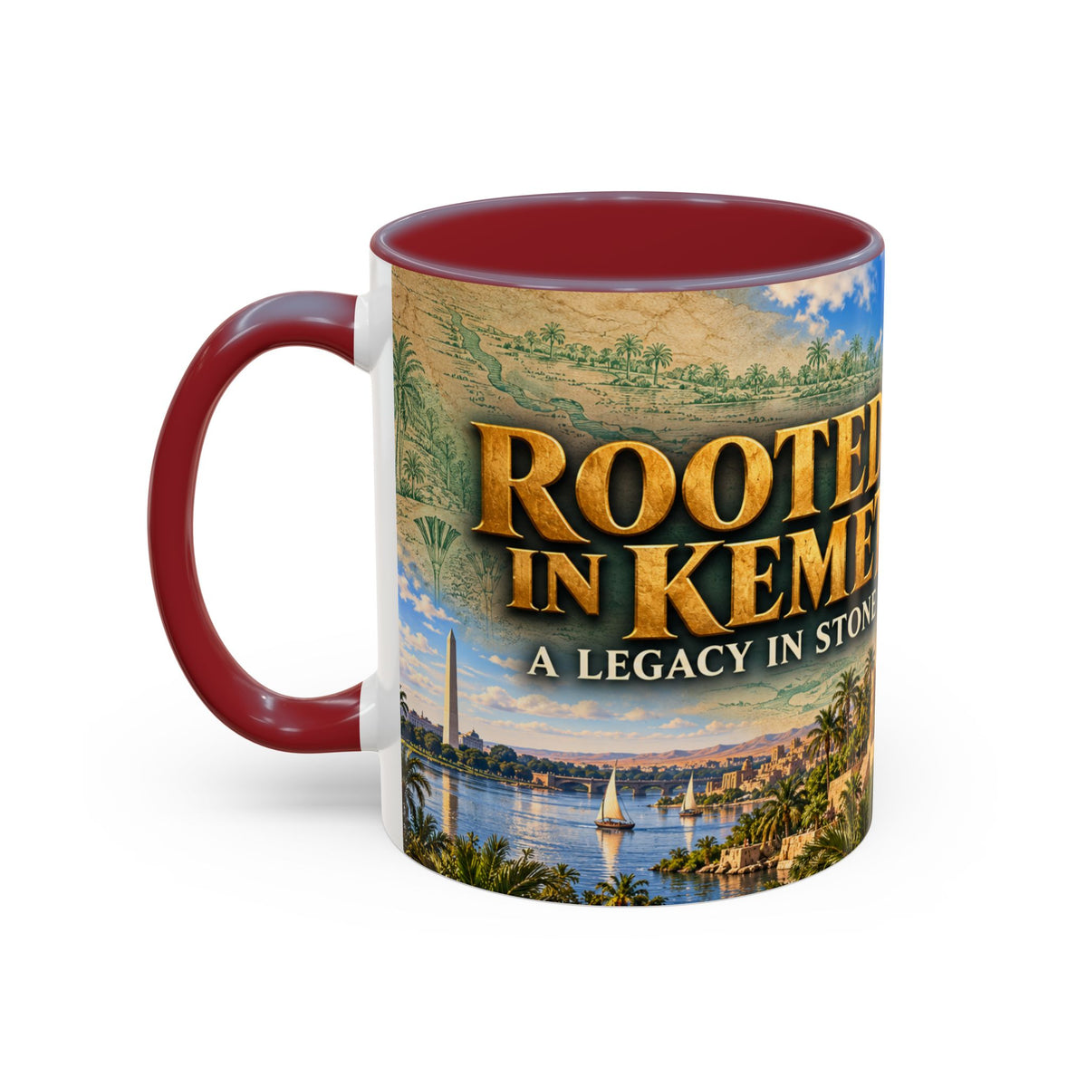 Rooted in Kemet Coffee Mug | A Legacy in Stone | Dollar Bill Symbolism