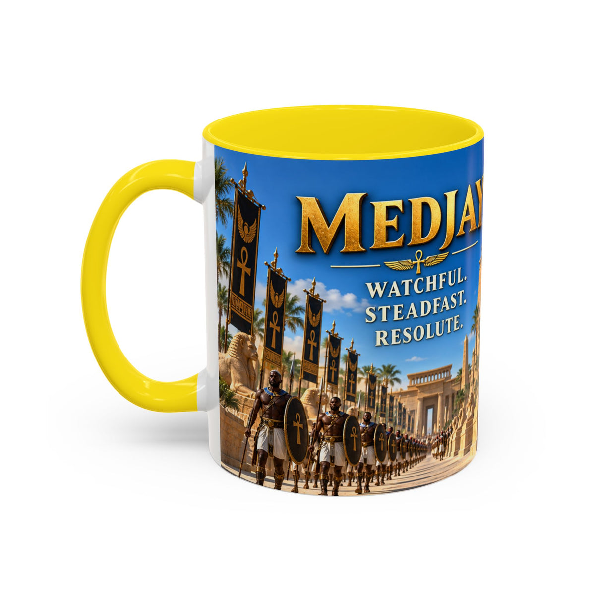 Medjay Warrior Coffee Mug | Watchful, Steadfast, Resolute | 11oz & 15oz