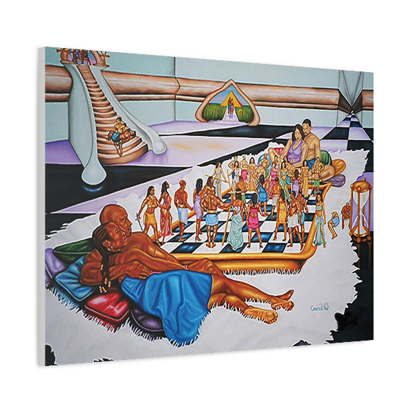 The Hue Man Chess Game: - Written and Audio Explanations Of This Amazing Painting Are Available - A Conversation Starter