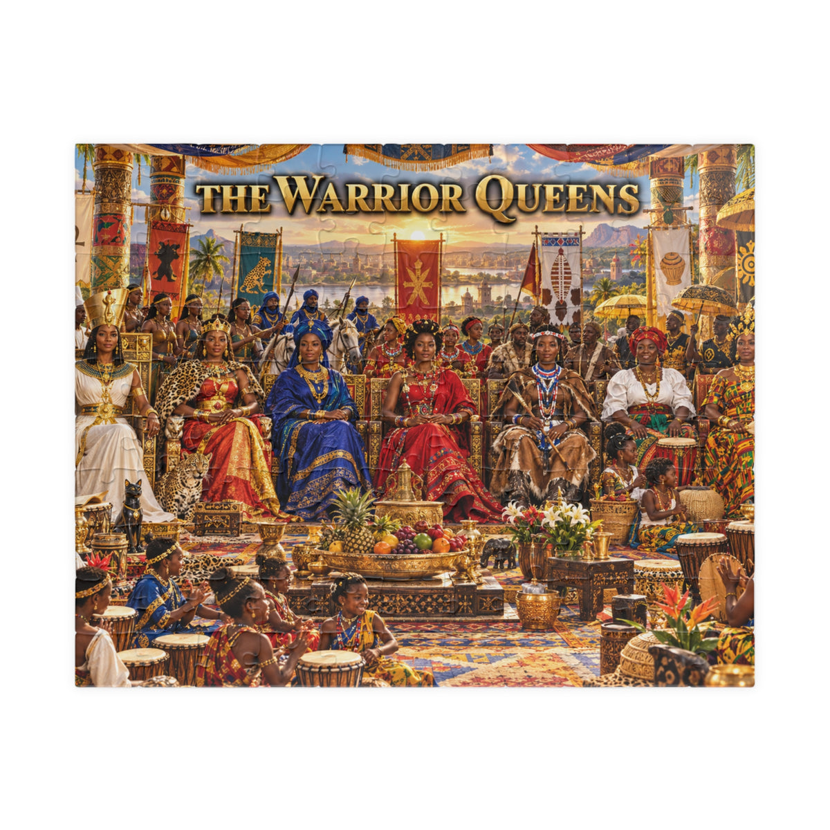 The Warrior Queens 500-Piece Jigsaw Puzzle | Seven Queens | Black History Gift