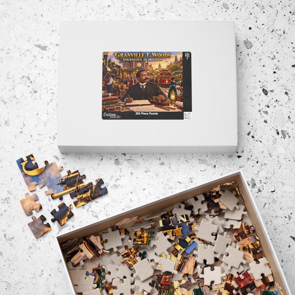 Granville T. Woods Jigsaw Puzzle | Ingenuity in Motion | Black Inventor Gift
