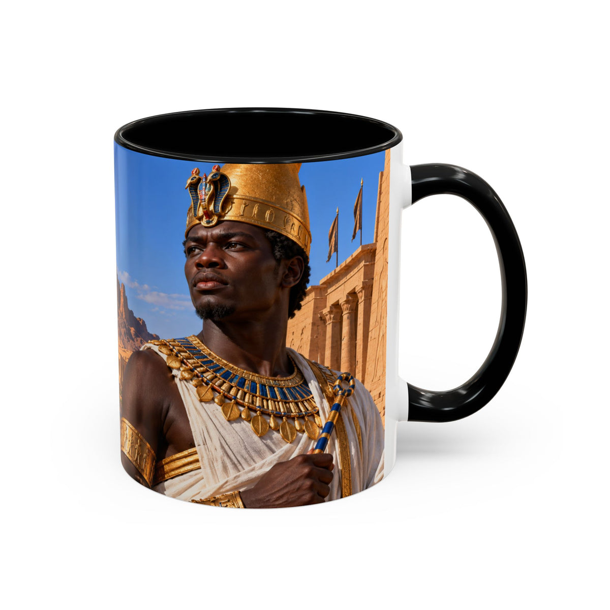 Taharqa Coffee Mug | King of Kush and Kemet | African History Mug