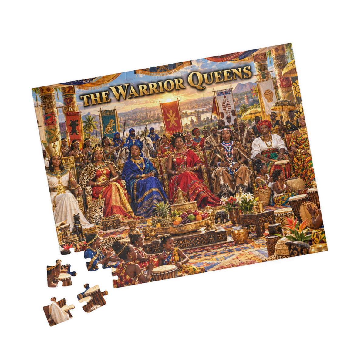 The Warrior Queens 500-Piece Jigsaw Puzzle | Seven Queens | Black History Gift
