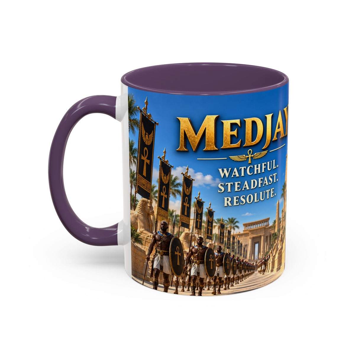 Medjay Warrior Coffee Mug | Watchful, Steadfast, Resolute | 11oz & 15oz