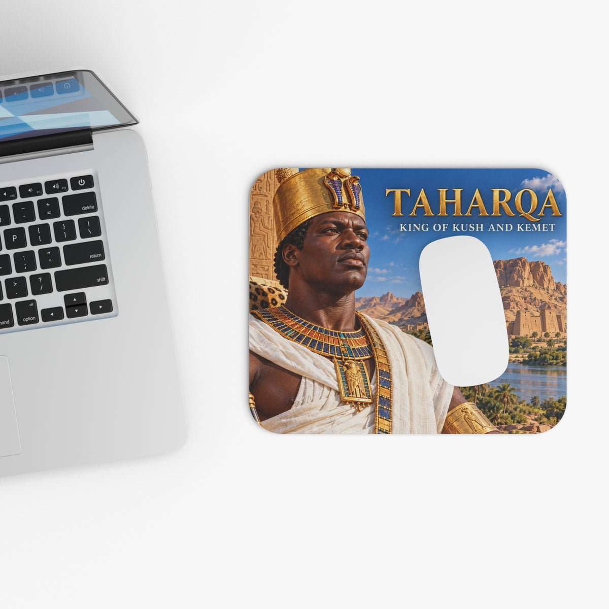 Taharqa Mouse Pad | King of Kush and Kemet | African History Desk Accessory