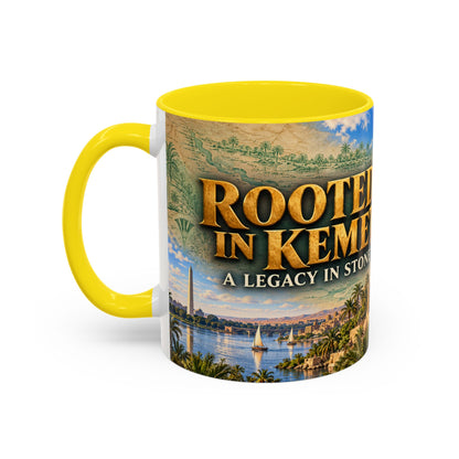 Rooted in Kemet Coffee Mug | A Legacy in Stone | Dollar Bill Symbolism