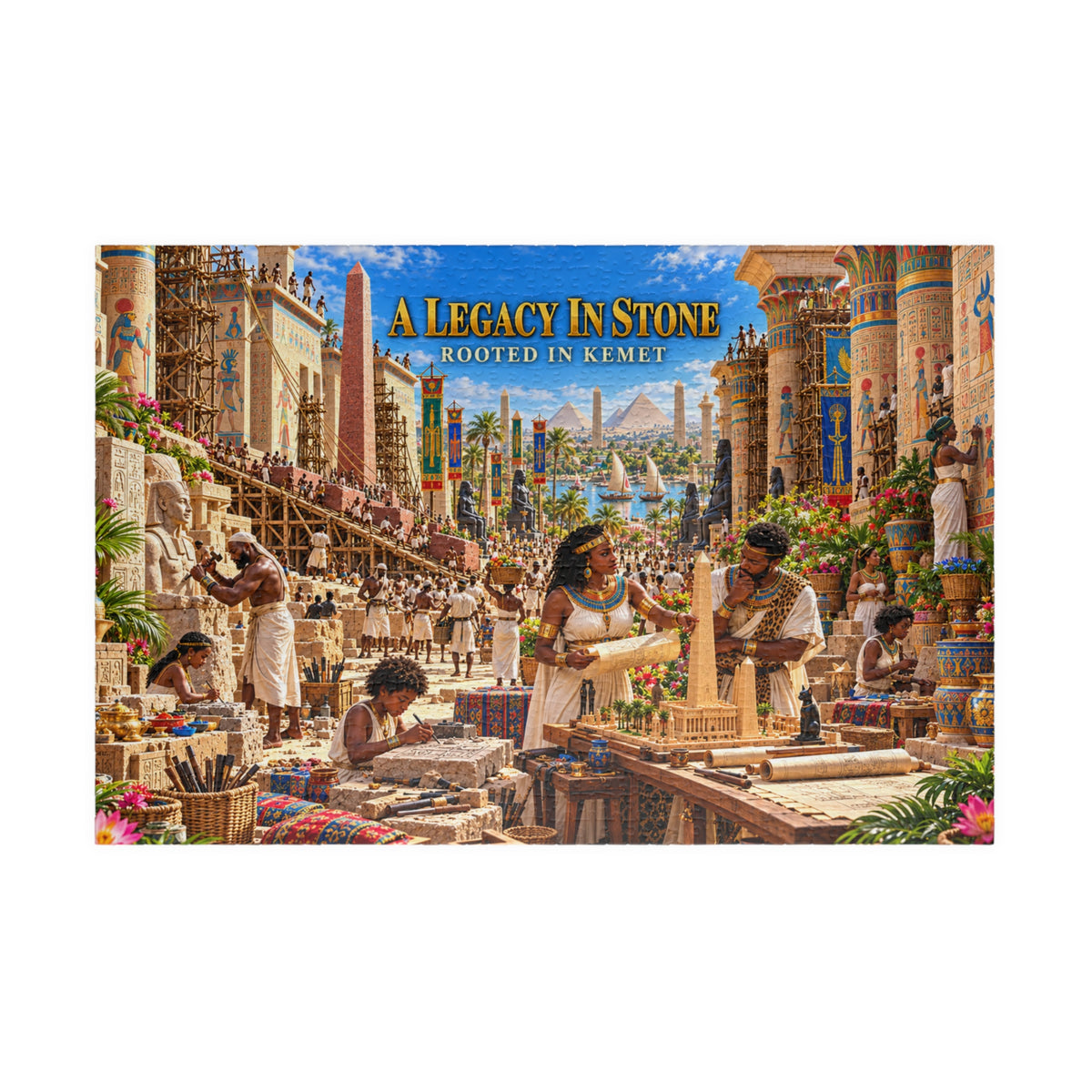 A Legacy in Stone – Rooted in Kemet | African Heritage Jigsaw Puzzle
