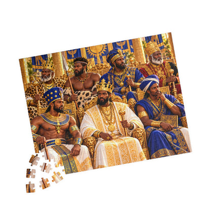 Warrior Kings Royal Council Jigsaw Puzzle | 110-Piece African History Puzzle