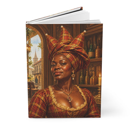 Hardcover Journal — Tête en l'Air Caribbean Headwrap Portrait Notebook