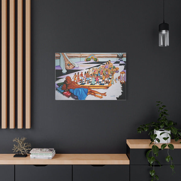 The Hue Man Chess Game: - Written and Audio Explanations Of This Amazing Painting Are Available - A Conversation Starter