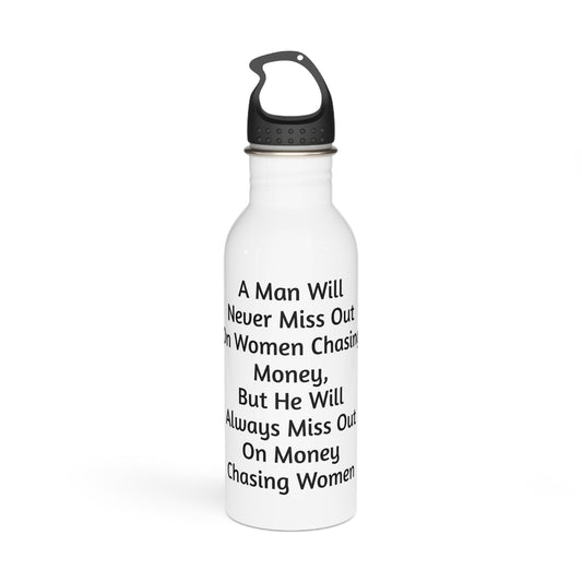 Focus On Wealth Motivational Water Bottle