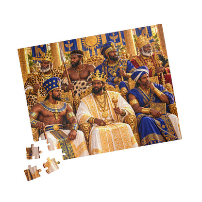 Warrior Kings Royal Council Jigsaw Puzzle | 110-Piece African History Puzzle