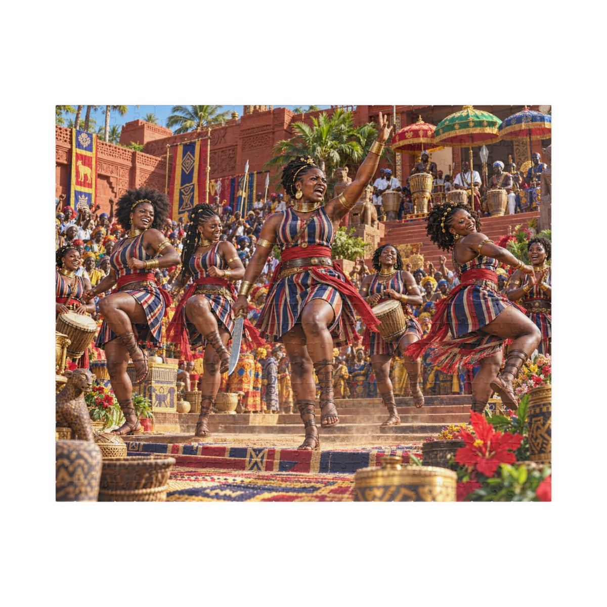 Agojie Celebration Jigsaw Puzzle | African Warrior Women | Hotep Creations