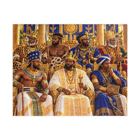 Warrior Kings Royal Council Jigsaw Puzzle | 110-Piece African History Puzzle