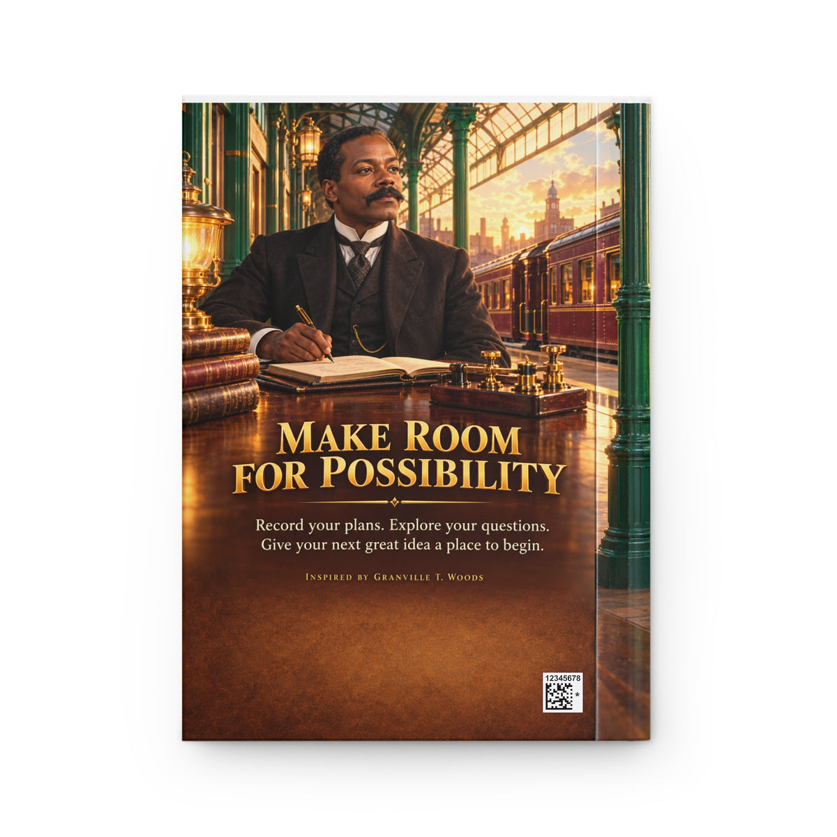 Granville T. Woods Hardcover Journal | Ingenuity in Motion | Black Inventor Gift