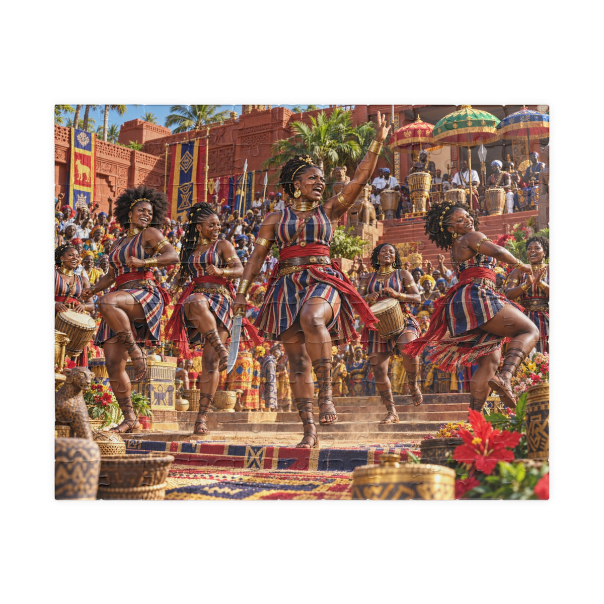 Agojie Celebration Jigsaw Puzzle | African Warrior Women | Hotep Creations