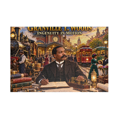 Granville T. Woods Jigsaw Puzzle | Ingenuity in Motion | Black Inventor Gift