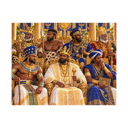 Warrior Kings Royal Council Jigsaw Puzzle | 110-Piece African History Puzzle