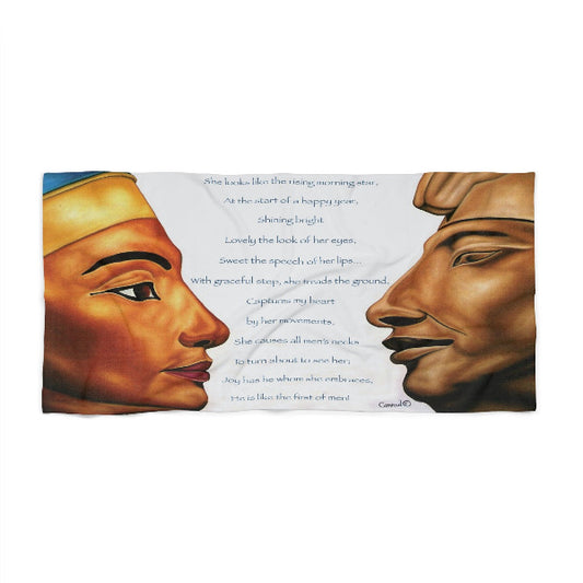Eternal Love – Akhenaten & Nefertiti Beach Towel