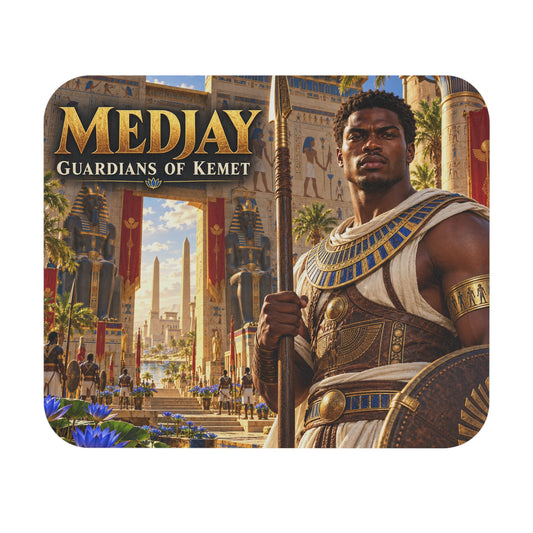 Medjay Temple Guardian Mouse Pad | Guardians of Kemet | African Heritage Desk Decor