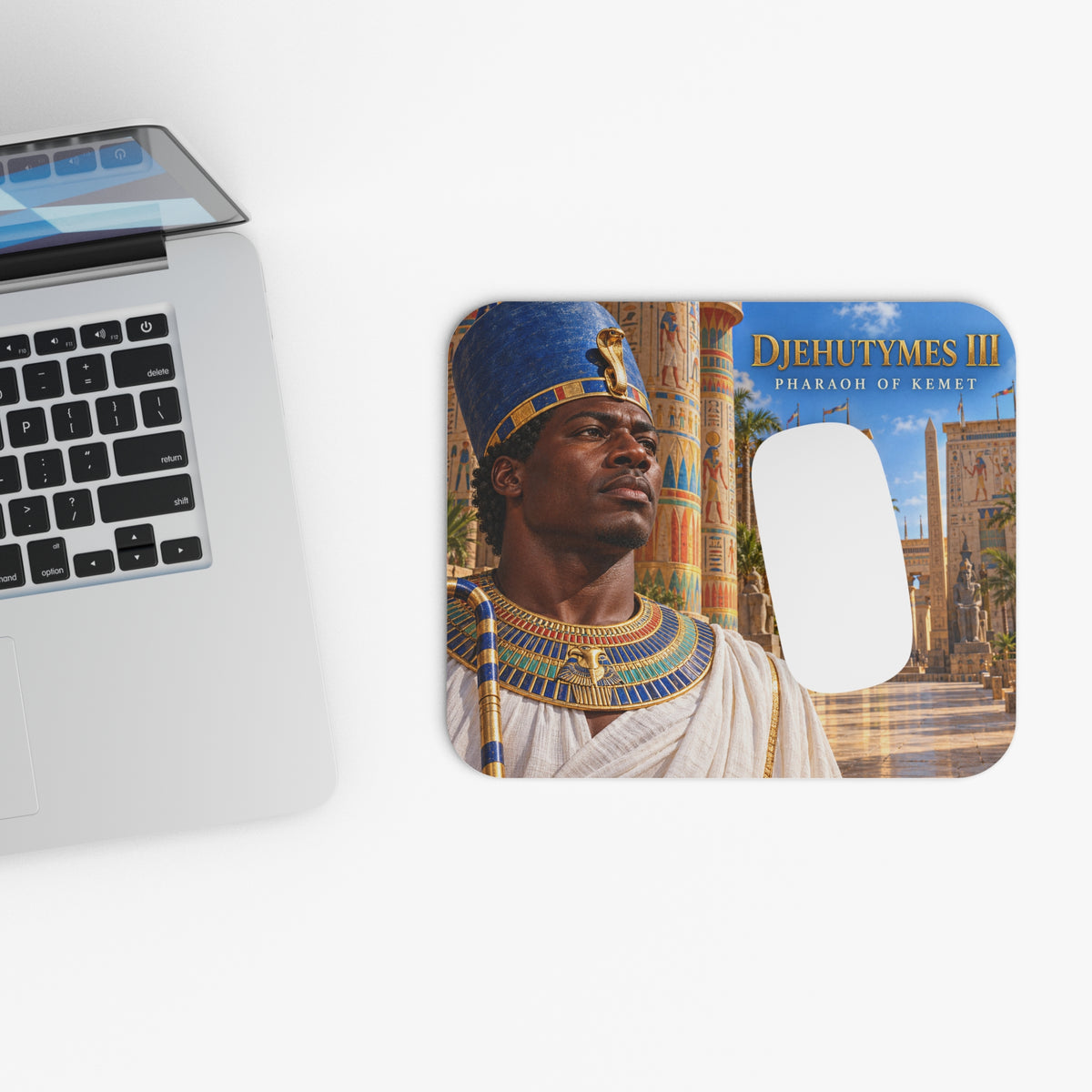 Djehutymes III Mouse Pad | Pharaoh of Kemet | African History Desk Accessory