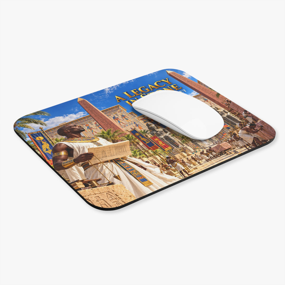 A Legacy in Stone Mouse Pad | Rooted in Kemet | Dollar Bill Symbolism