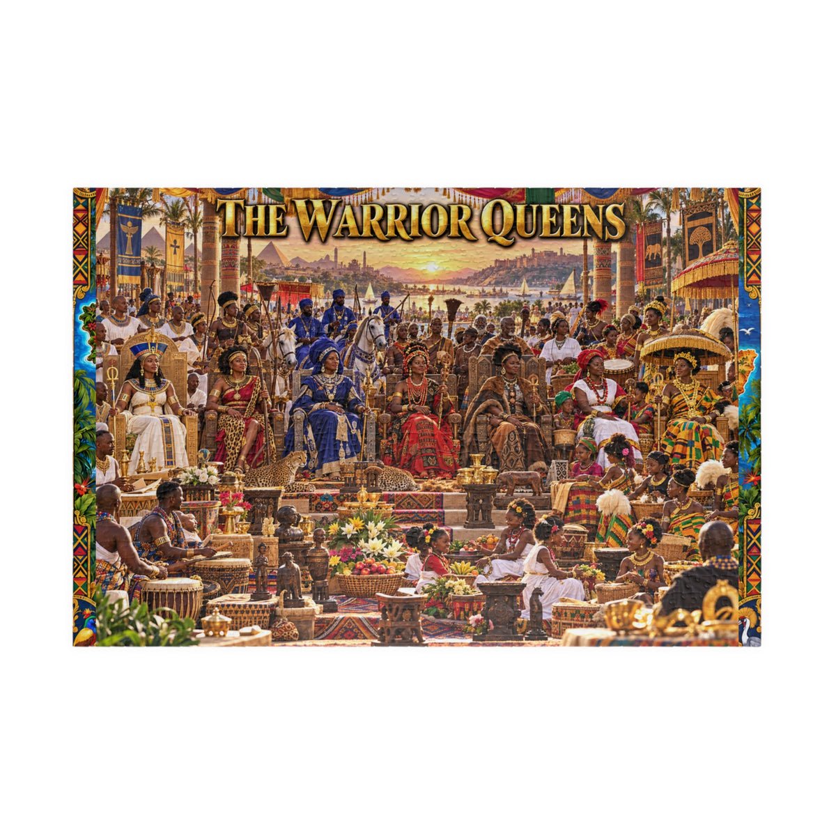 Warrior Queens Royal Assembly Jigsaw Puzzle | Black Women & African Heritage | 110–1014 Pieces