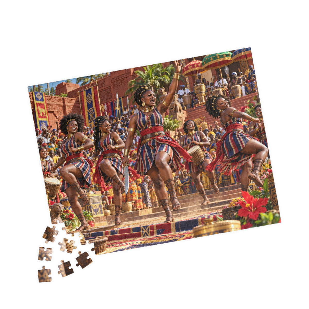 Agojie Celebration Jigsaw Puzzle | African Warrior Women | Hotep Creations