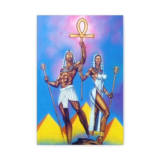 The Pharaoh & Queen Print On Canvass