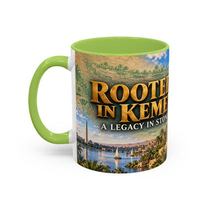 Rooted in Kemet Coffee Mug | A Legacy in Stone | Dollar Bill Symbolism