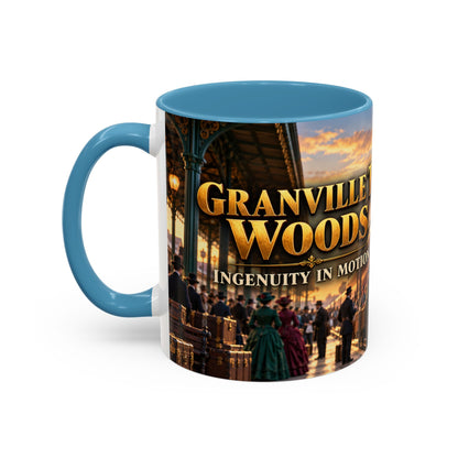 Granville T. Woods Coffee Mug | Ingenuity in Motion | Black Inventor Gift