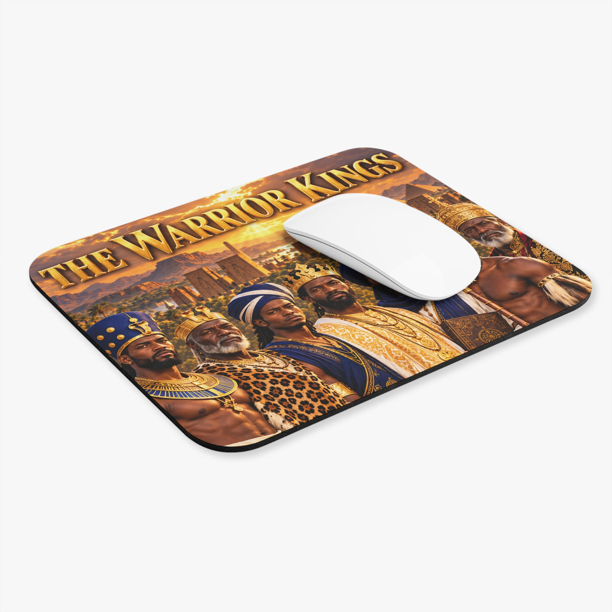 The Warrior Kings Mouse Pad | Power and Wisdom | African History Desk Accessory