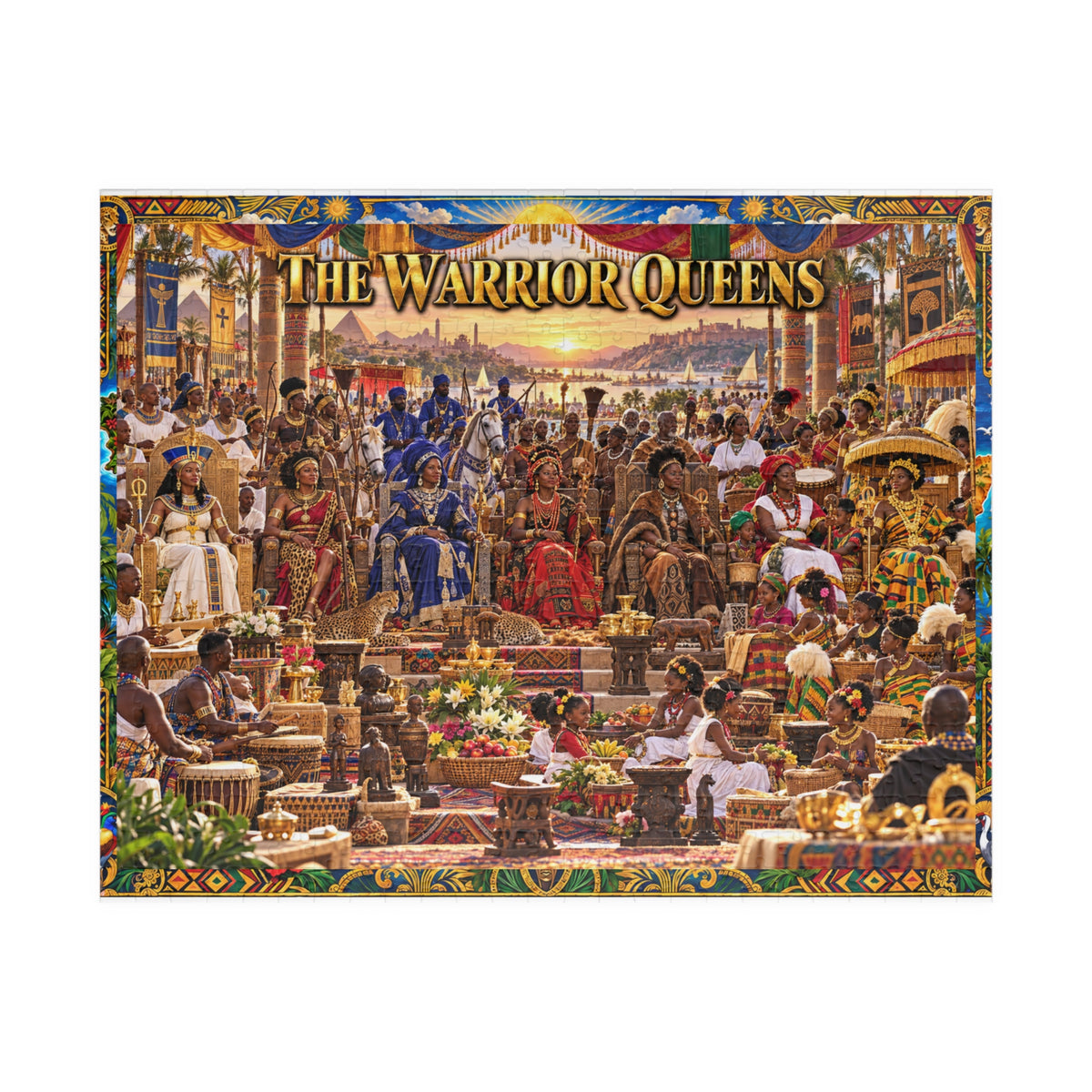 Warrior Queens Royal Assembly Jigsaw Puzzle | Black Women & African Heritage | 110–1014 Pieces