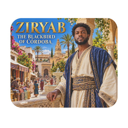 Ziryab Mouse Pad | The Blackbird of Córdoba | Moorish Heritage Gift