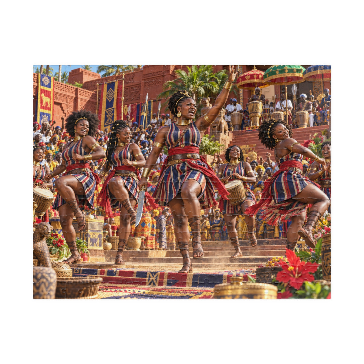 Agojie Celebration Jigsaw Puzzle | African Warrior Women | Hotep Creations