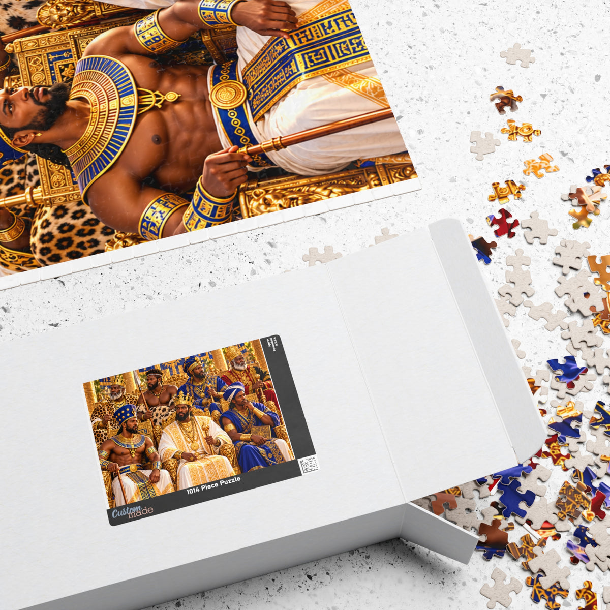 Warrior Kings Royal Council Jigsaw Puzzle | 110-Piece African History Puzzle