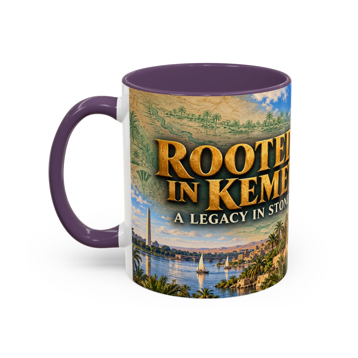 Rooted in Kemet Coffee Mug | A Legacy in Stone | Dollar Bill Symbolism