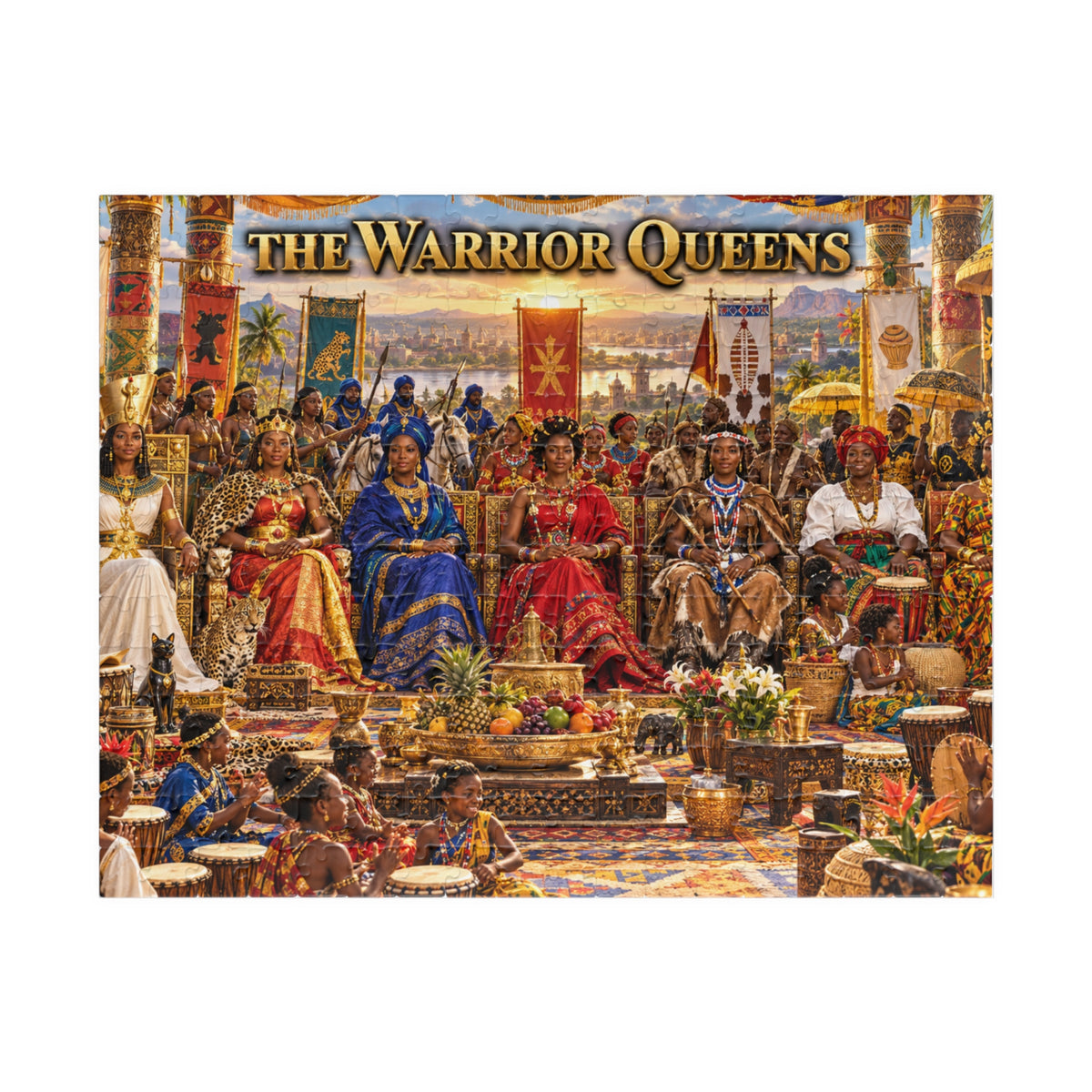 The Warrior Queens 500-Piece Jigsaw Puzzle | Seven Queens | Black History Gift