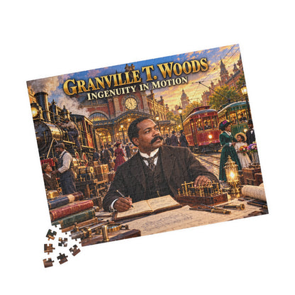 Granville T. Woods Jigsaw Puzzle | Ingenuity in Motion | Black Inventor Gift
