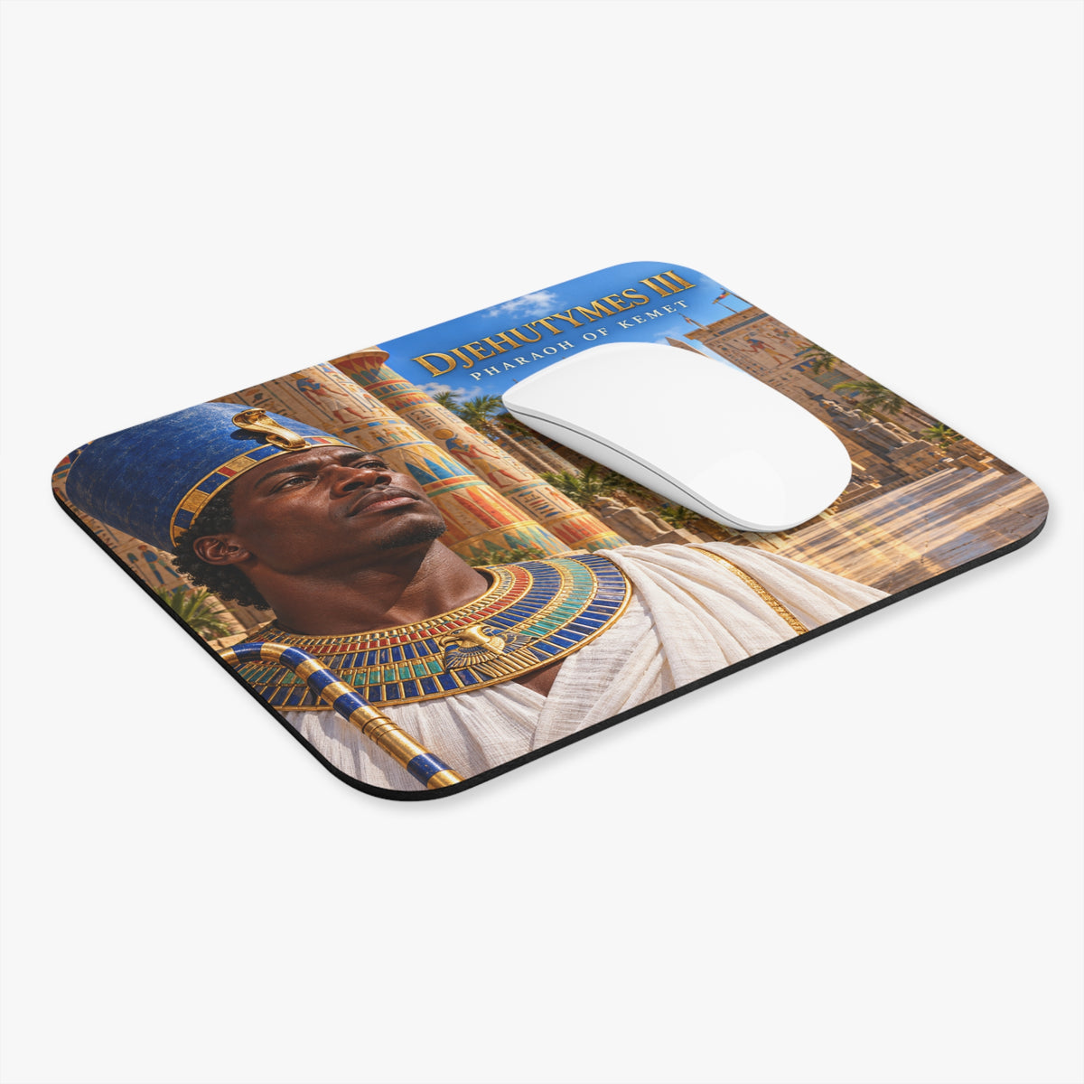 Djehutymes III Mouse Pad | Pharaoh of Kemet | African History Desk Accessory