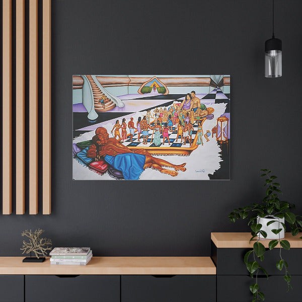 The Hue Man Chess Game: - Written and Audio Explanations Of This Amazing Painting Are Available - A Conversation Starter