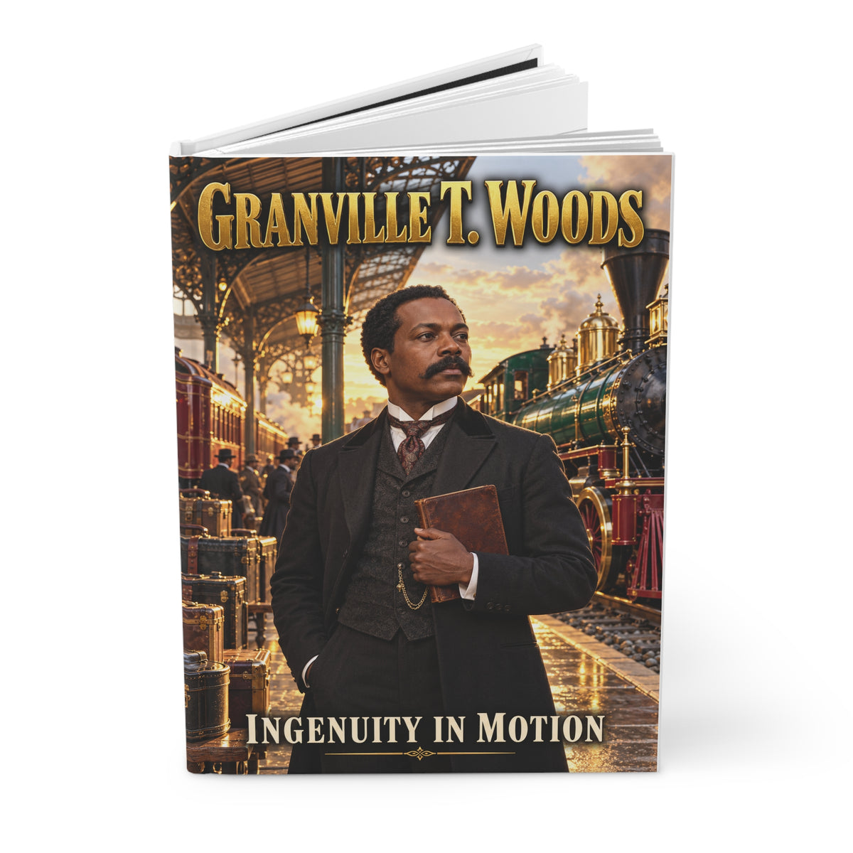 Granville T. Woods Hardcover Journal | Ingenuity in Motion | Black Inventor Gift