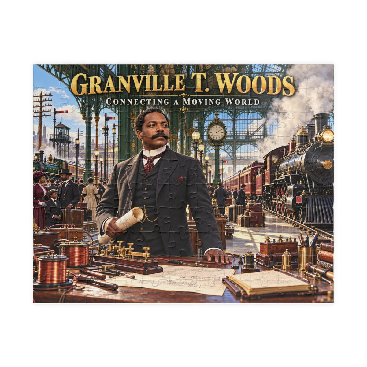 Granville T. Woods Jigsaw Puzzle — Connecting a Moving World