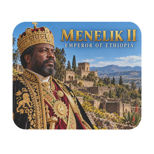 Menelik II Mouse Pad | Emperor of Ethiopia | African History Desk Accessory