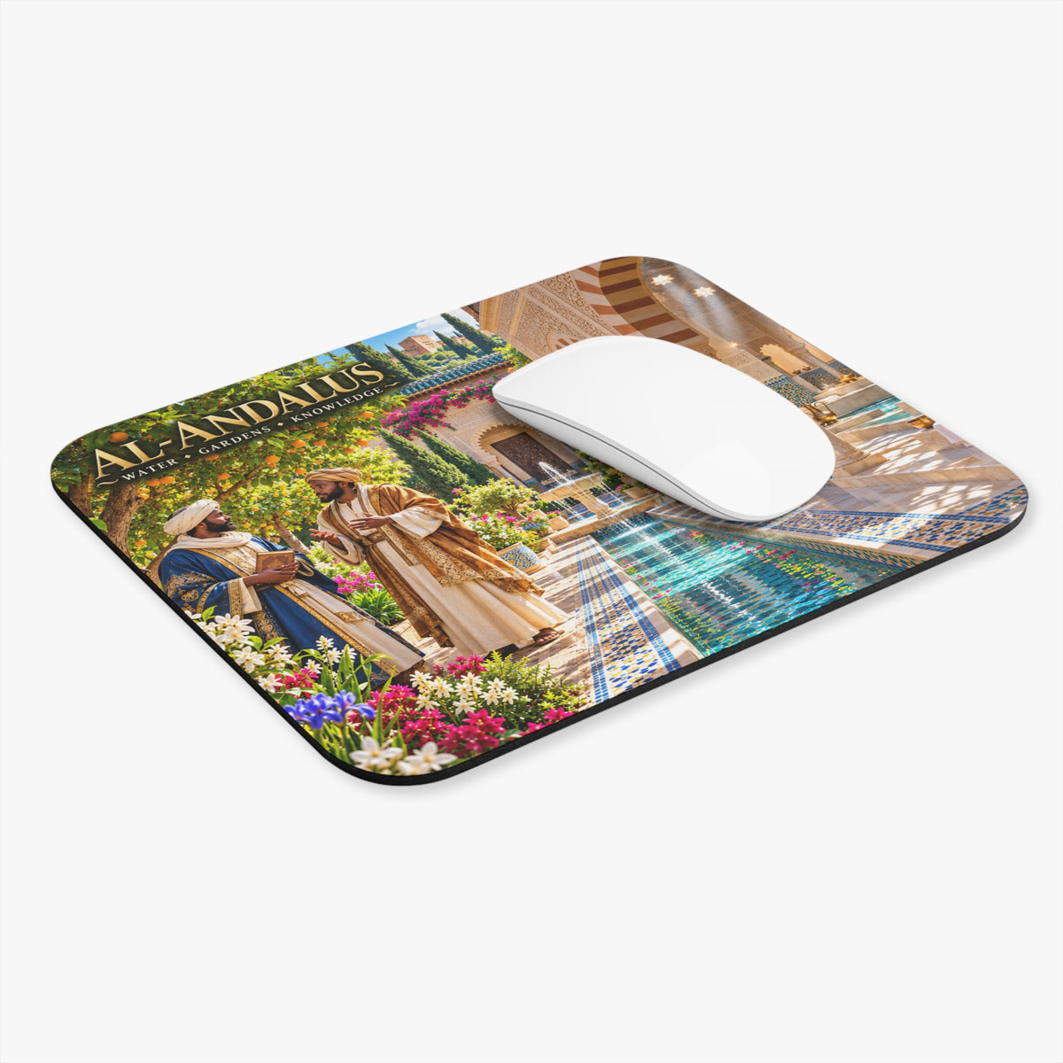 Al-Andalus Mouse Pad | Water, Gardens & Knowledge | Moorish Heritage