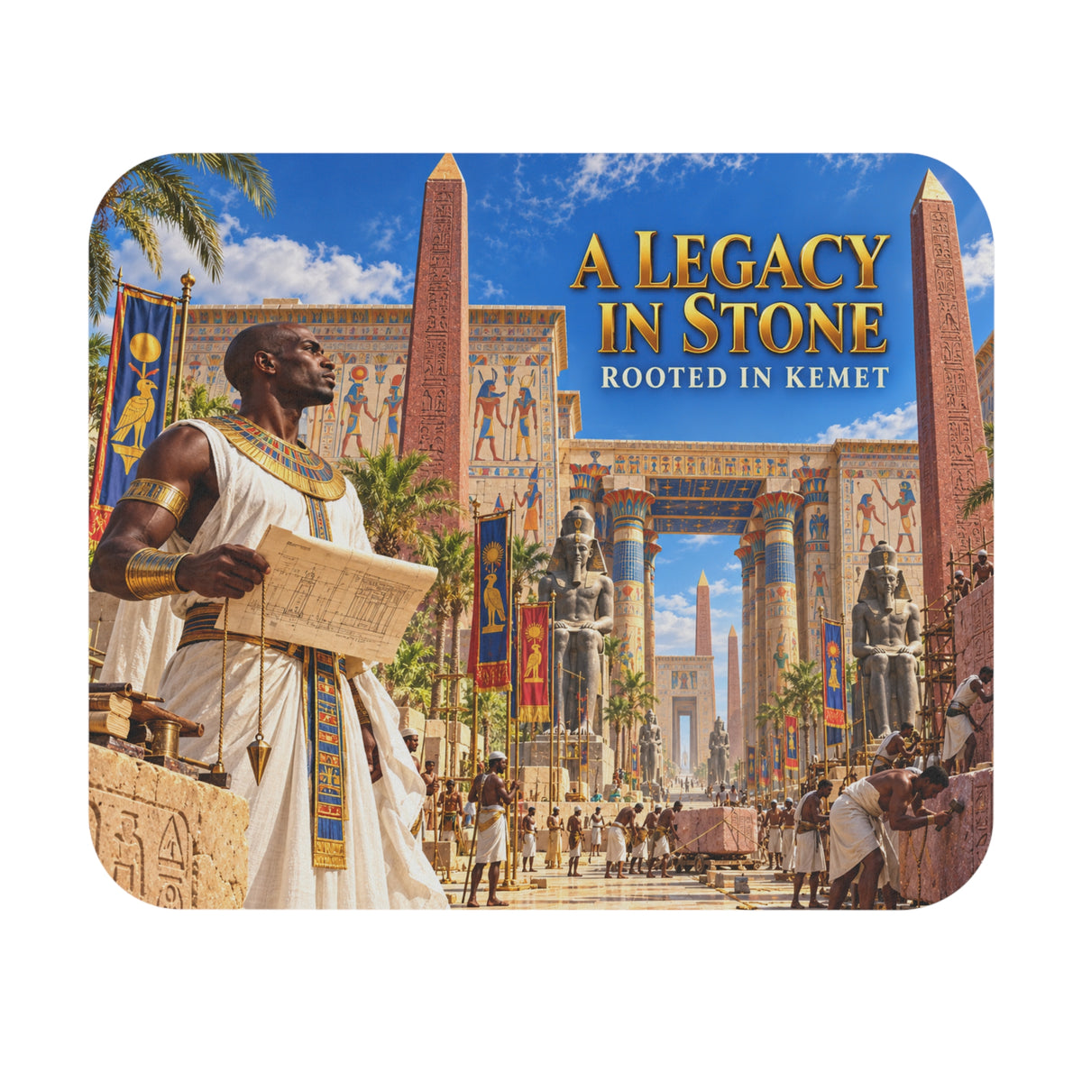 A Legacy in Stone Mouse Pad | Rooted in Kemet | Dollar Bill Symbolism